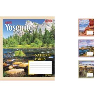 Зошити учнівські 60 аркушів клітинка. 1В National parks, зошит дя записів 10 шт. в упаковці