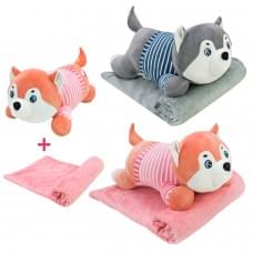 М'яка іграшка іграшка з пледом 60 см 2 мікс /30/