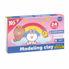 Пластилін Yes, 24 кол., 480г "Line Friends"