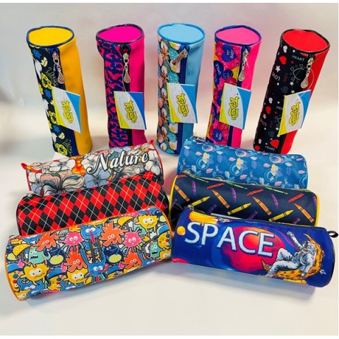 Пенал шкільний тубус, 20x7 см, сублімаційний друк, ТЕ2378 (В асортименті)