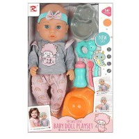 Пупс інтерактивний 35 см закриває очі ходить на горщик знімний одяг аксесуари 6330