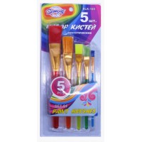 Пензель синтетика, 5 шт. в упаковці