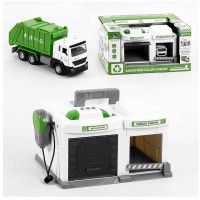 Гараж Спецтехніка металопластикова машинка рація світло звук CLM-552