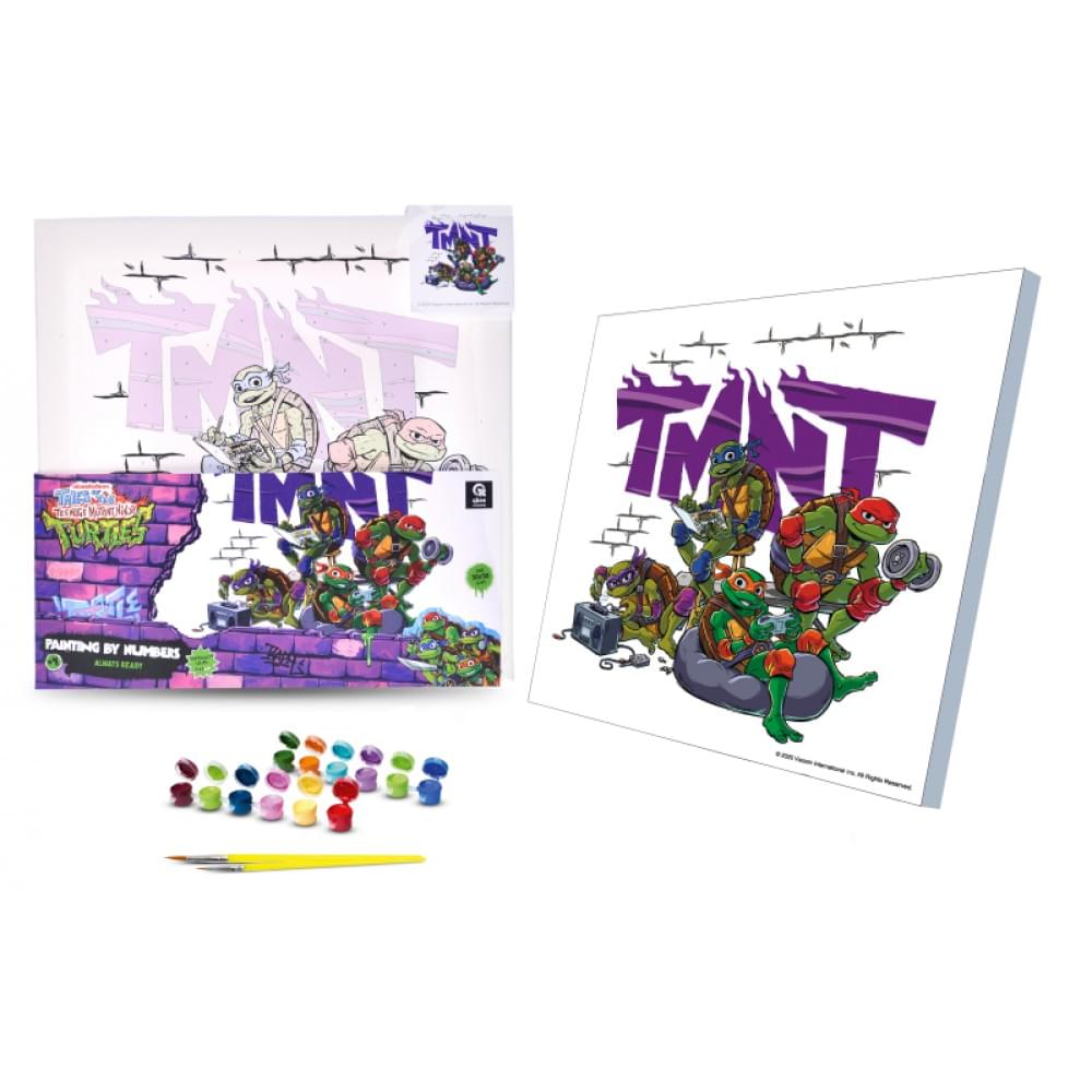 Картина за номерами для дітей Qbee "Черепашки Ніндзя: Завжди готові" 30х30 см QB913-018