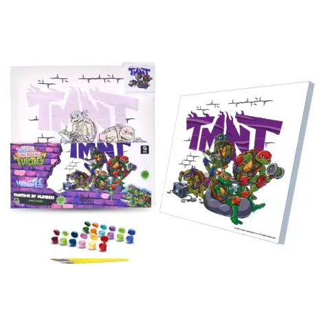 Картина за номерами Qbee Черепашки Ніндзя Завжди готові 30×30 см QB913-018