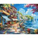 Набір для розпису по номерах Містечко біля океану, Ideyka, 40x50 см, КНО2793