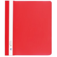 Швидкозшивач пластиковий, А5, PP, червоний, 12 шт.