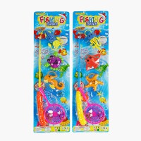 Риболовля на гачках, 3 рибки, сачок, 1 вудка, на листі, 2018-5 (В асортименті)