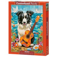 Пазл Кастор Коллі гітара та море 500 елементів 47×33 см B-54008