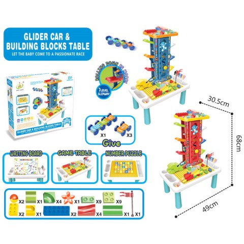 Гра Веселий трамплін 5в1, ігровий столик, машинки в наборі, фломастери, 49x68x30.5 см