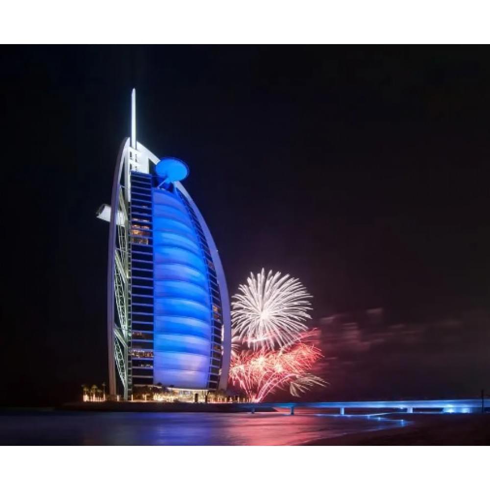 Алмазная мозаика по номерам 30*40 "Бурдж ель Араб" карт уп. (холст на раме)