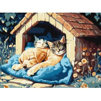 Набір для розпису по номерах Тихий час, Ideyka, 30x40 см, КНО6695