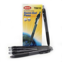 Ручка автоматична масляна Beifa, 0.5 мм, чорна, 12 шт.