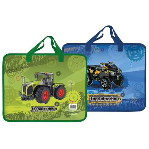 Папка-портфель дитяча Kidis Technics, пластикова з текстильними ручками (В асортименті)