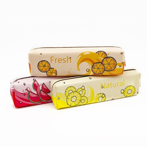 Пенал Фрукти, 20x6.2x4.5 см, PVC (В асортименті)