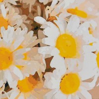 Набір для творчості алмазна картина Букет ромашок Strateg HEE16304, 30x30 см