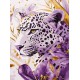 Набір для розпису по номерах Лілова хижачка з фарбами металік extra, Ideyka, 30x40 см, КНО6728