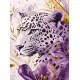 Набір для розпису по номерах Лілова хижачка з фарбами металік extra, Ideyka, 30x40 см, КНО6728