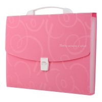Портфель пластиковий А4/35 мм, Barocco, рожевий