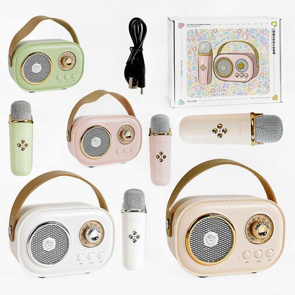 Караоке 4 види, bluetooth, мікрофон, підсвічування, від акумулятора/мережі, type-c, TF-картка, в коробці, МІКС /40/