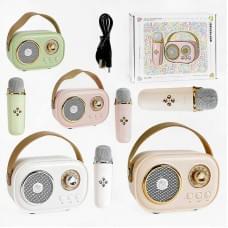 Караоке 4 види, bluetooth, мікрофон, підсвічування, від акумулятора/мережі, type-c, TF-картка, в коробці, МІКС /40/