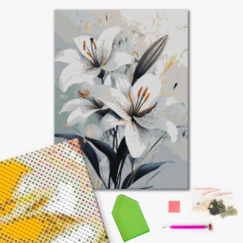 Алмазна мозаїка "Ніжна лілія" DBS1258, 40х50 см