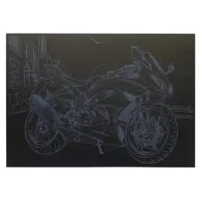 Гравюра А4 "Мотоцикл" ГрА4-11с эконом вариант в пакете 29,7х21 см
