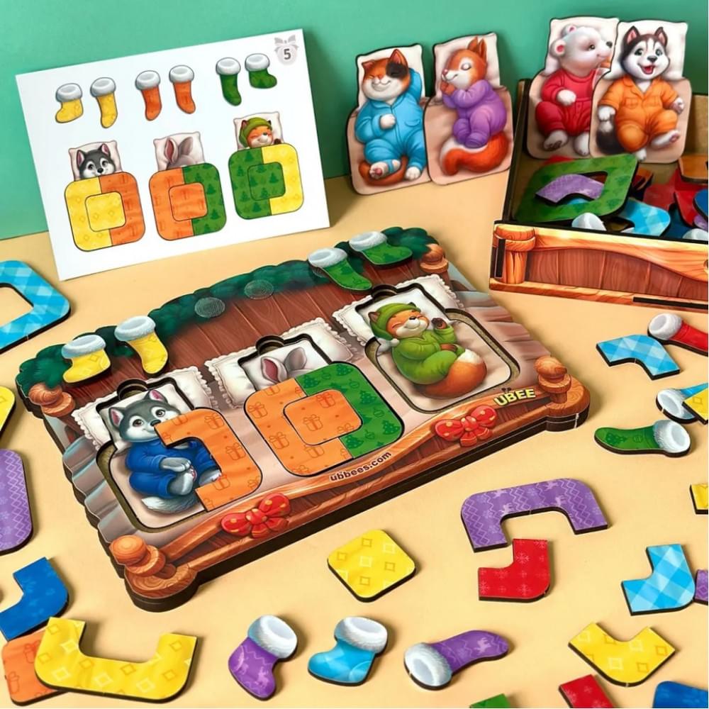 Дерев'яний сортер "Тварини в ліжечку" PSD302 (ПСД302)