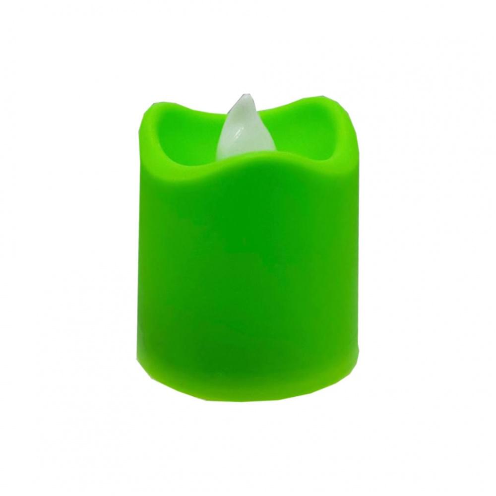 Декоративна свічка LED з полум'ям 12-67, 4 см Зелений
