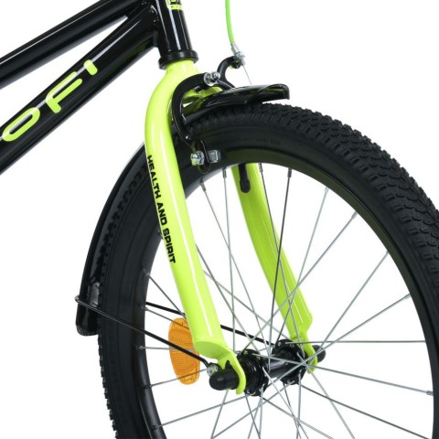 Велосипед дитячий MB 20015-1 колеса 20 дюймів, чорно-зелений