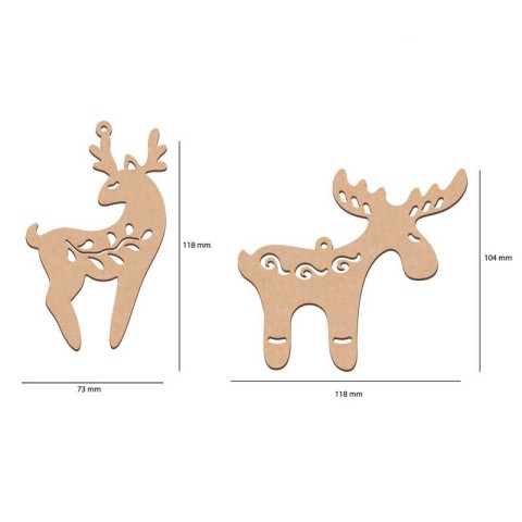 Набір ялинкових прикрас "Казкові звірятка етно" FDZ-532, 10 шт