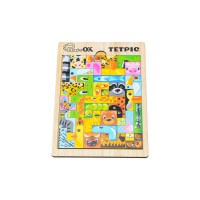 Розвиваюча дерев'яна іграшка "Тетріс Тварини" Puz-22924