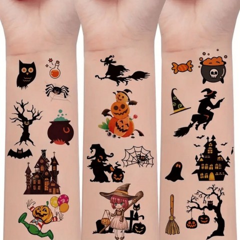 Набір дитячих тимчасових тату "Хелловін" kids-tatto-halloween-set-30