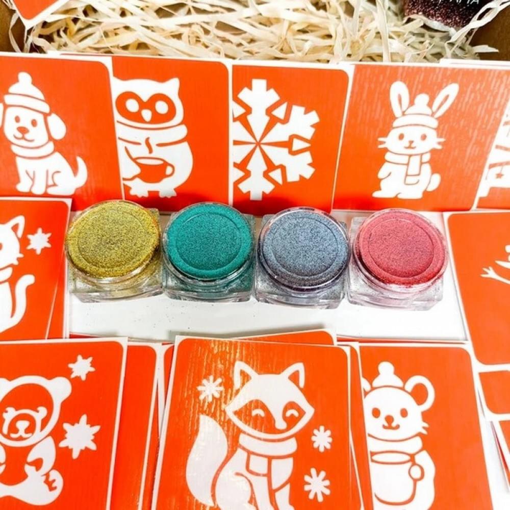 Набір для біо-тату "Зима - глітер" set-winter-glitter