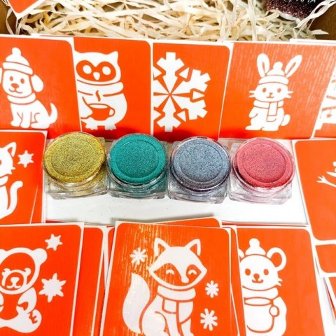 Набір для біо-тату "Зима - глітер" set-winter-glitter