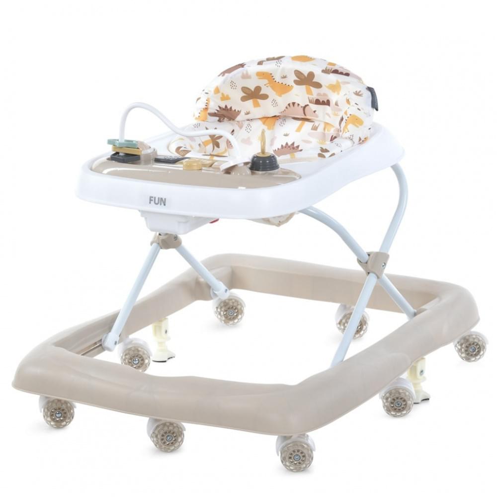 Ходунки дитячі FUN ME 1184 Beige, світлові та звукові ефекти