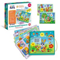 Електровікторина дитяча "Абетка та перші знання" KH55/001 у комплекті 6 карток 12 завдань