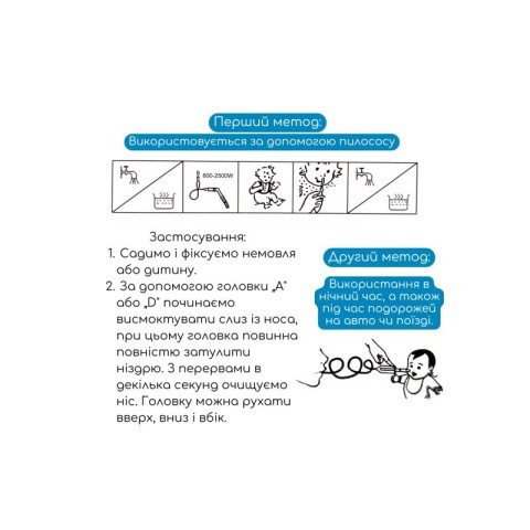 Дитячий назальний аспіратор "Чистий носик" MGZ-0728