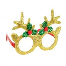 Окуляри новорічні "Ріжкит оленя" 2518-SP(Gold) розмір 13 см