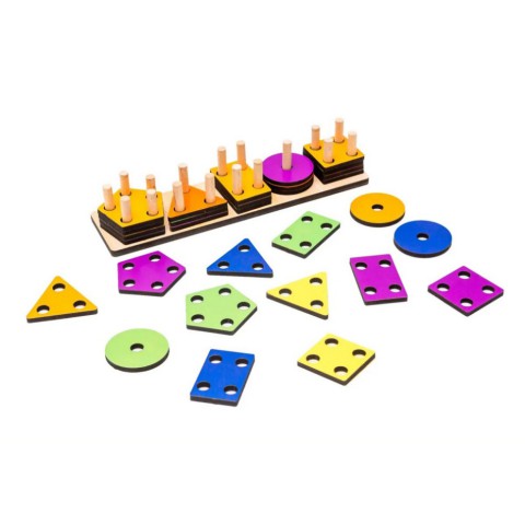 Дитячий дерев'яний сортер Фігури Монтессорі Puz-90320