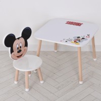 Дерев'яний дитячий столик M 502-8-3 зі стільчиком