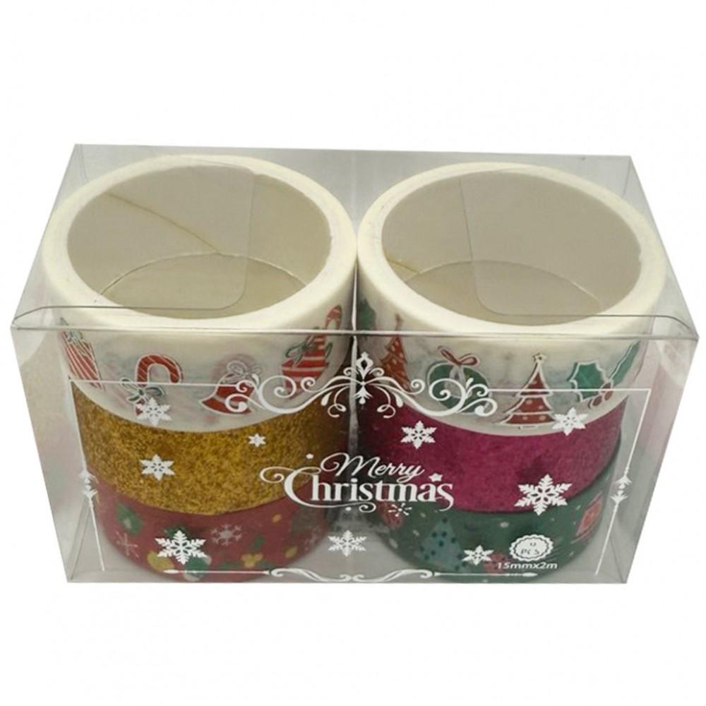 Набір декоративний скотч "Merry Christmas" XM-JD2273-1, 1,5 см x 2 м