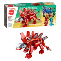 Дитячий Конструктор Qman 1414-1-6 трансформер (робот + динозавр) 93 дет Stegosaurus