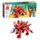 Дитячий Конструктор Qman 1414-1-6 трансформер (робот + динозавр) 93 дет Stegosaurus