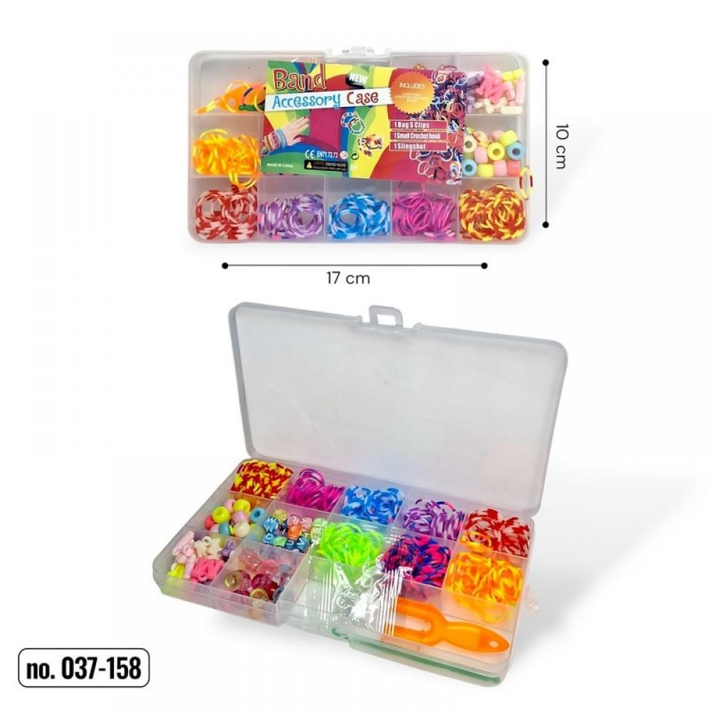 Набір гумок для плетіння браслетів 037-158 у пластиковому боксі