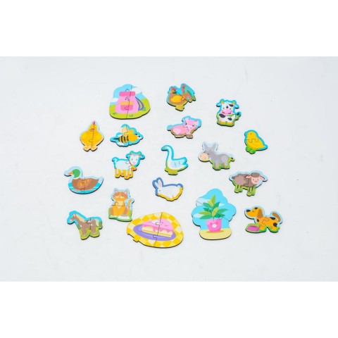 Дерев'яний магнітний пазл "Тваринки" Puz-22930, 35 елементів