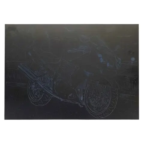 Гравюра А4 "Мотоцикл-1" ГрА4-12с економ варіант в пакеті 29,7х21 см