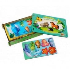 Настільна розвиваюча гра "Лото: у світі тварин" Ubumblebees (ПСФ046) PSF046, 48 фігурних фішок