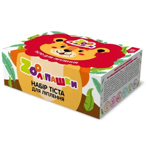 Тісто для ліплення ZOOлипашки шоу-бокс "Лев" ZIRKA 140210 (шоу-бокс 12 кольорів, 60 стиків по 20 г)