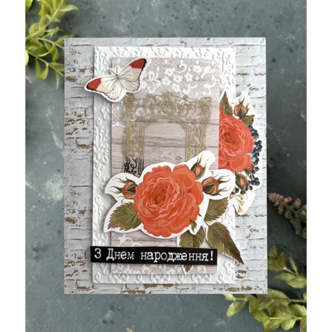 Набір для створення вітальних листівок "Трояндові мрії" FDGCK-042, 6 шт